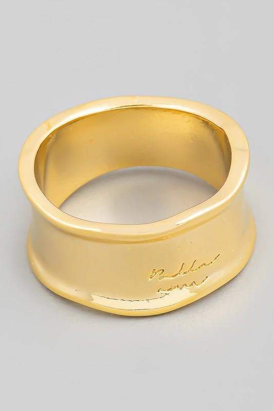Wide Gold Ring  Jewelry - Ring 