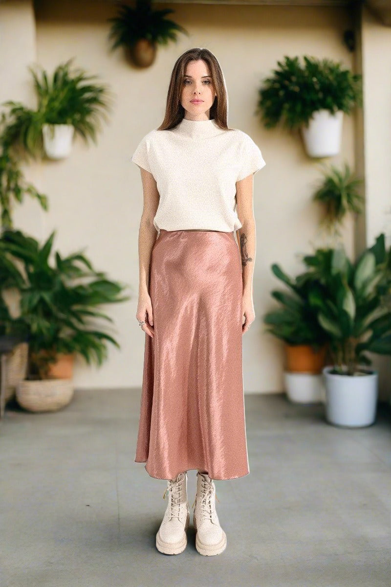 Long Satin Skirt Skirt Scout and Poppy Fashion Boutique
