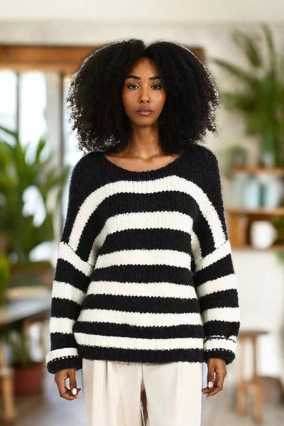 Timeless Stripe Knit Sweater Sweater Scout and Poppy Fashion Boutique