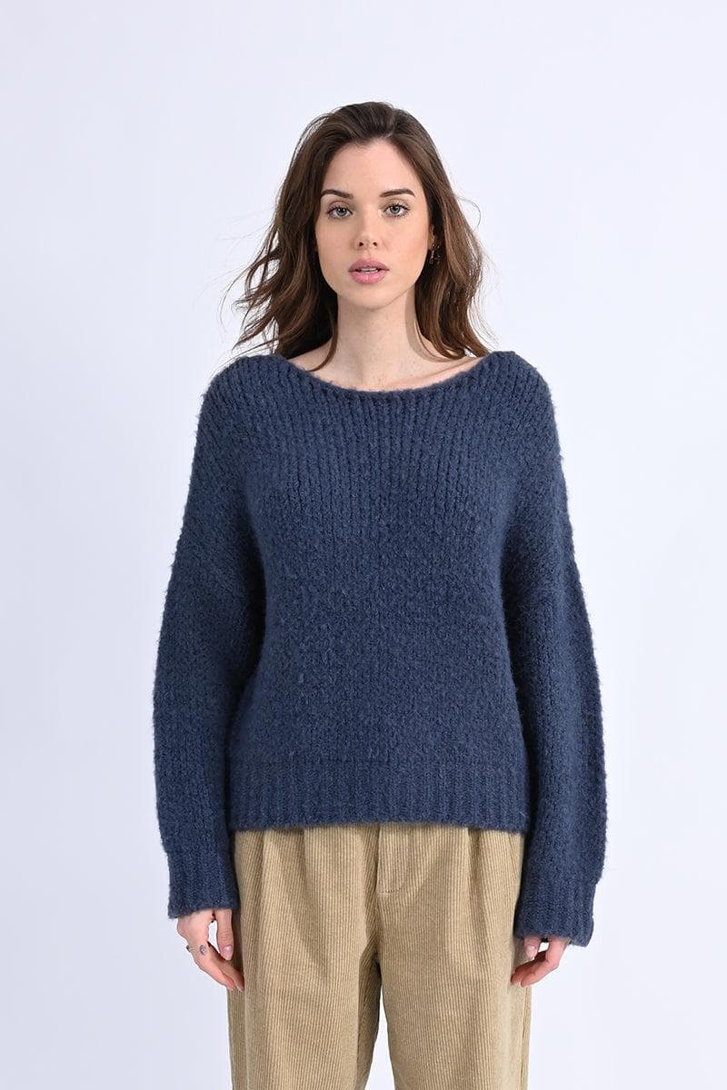 Ultra-Cozy Blue Chunky Knit Sweater Sweater Scout and Poppy Fashion Boutique