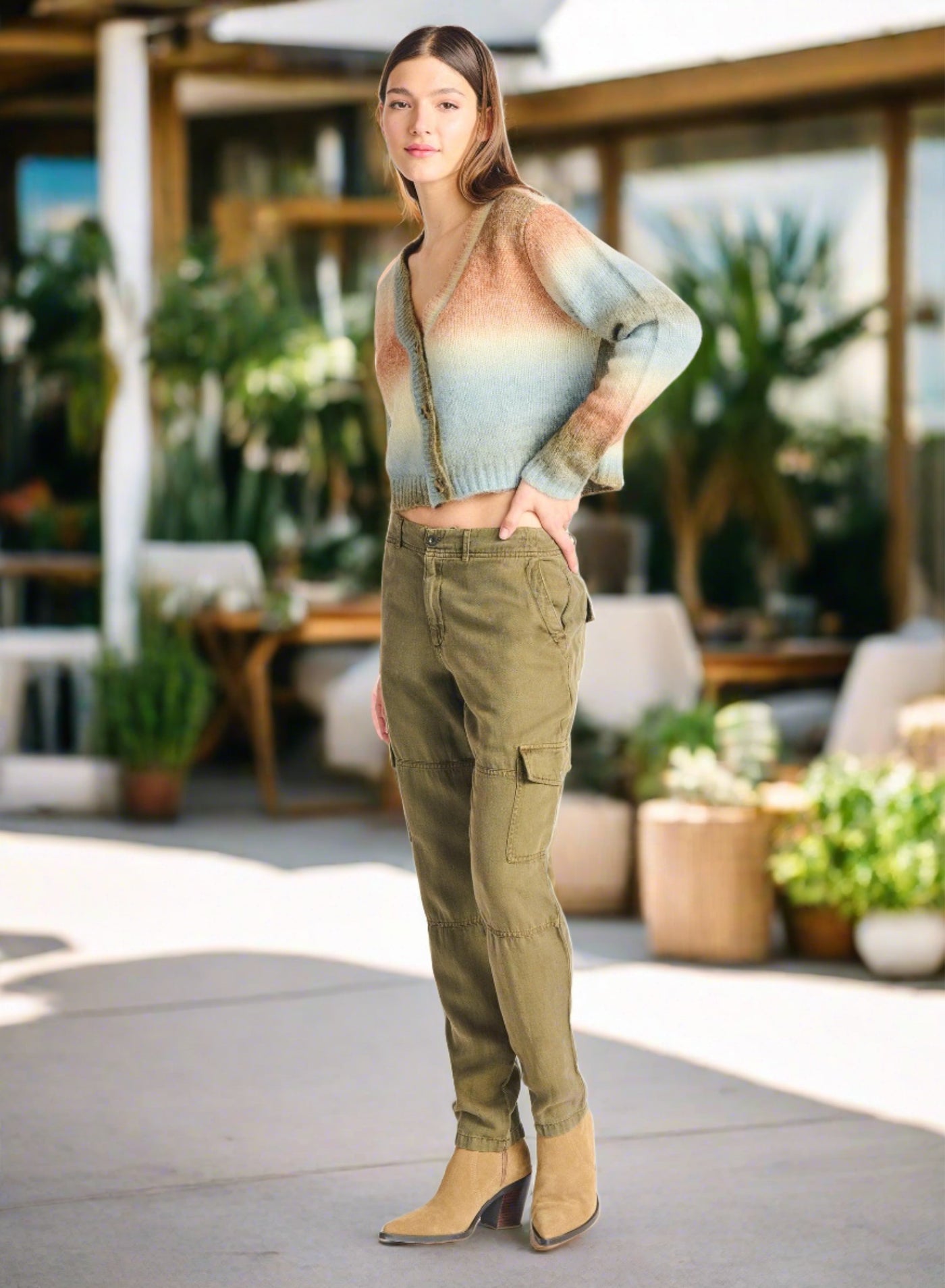 Utility Chic: Olive Straight Leg Cargo Pant Pants Scout and Poppy Fashion Boutique