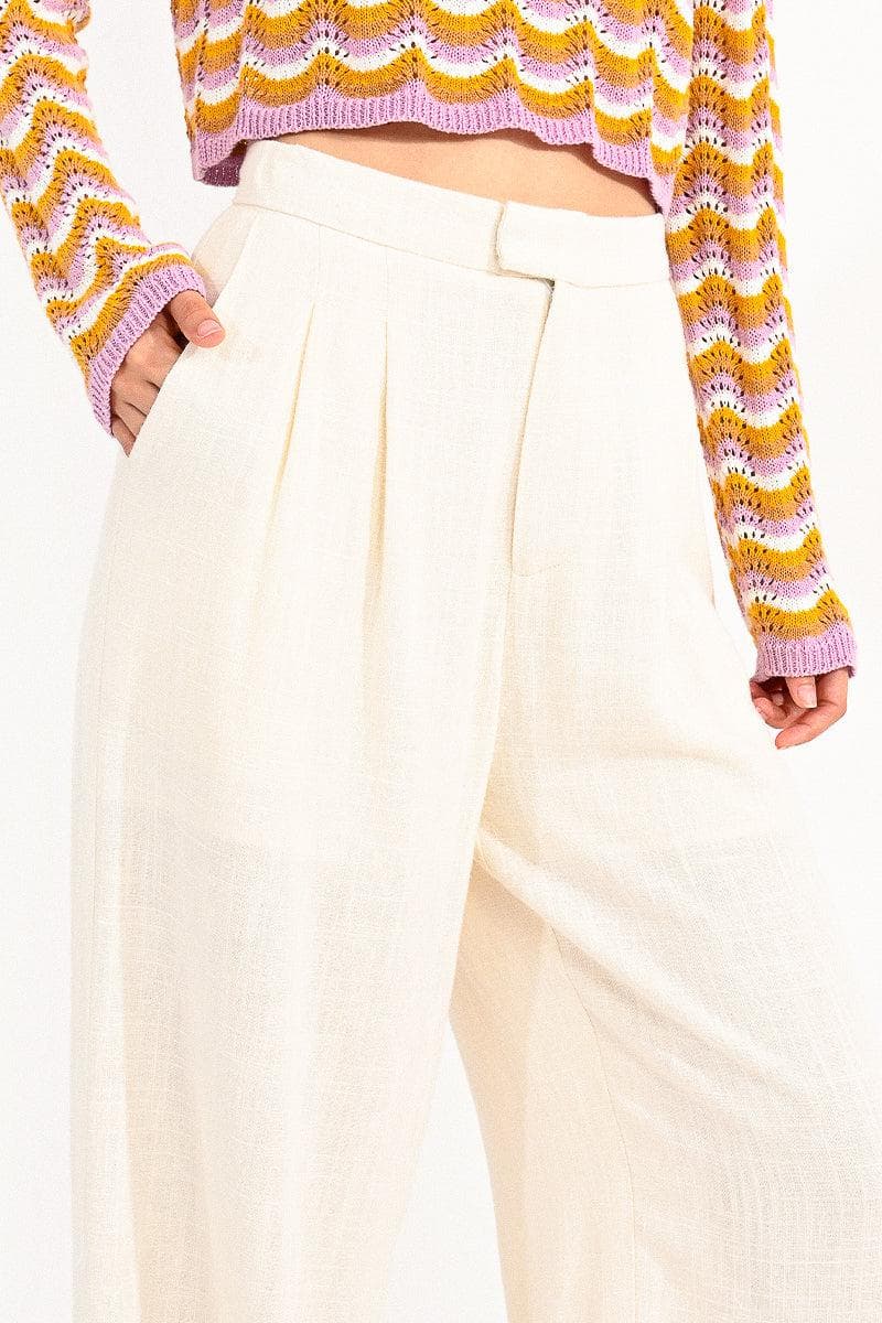 Wide-leg Essential Pant in Linen Bottom - Pants Scout and Poppy Fashion Boutique